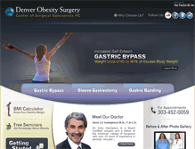 Tablet Screenshot of denverobesitysurgery.com